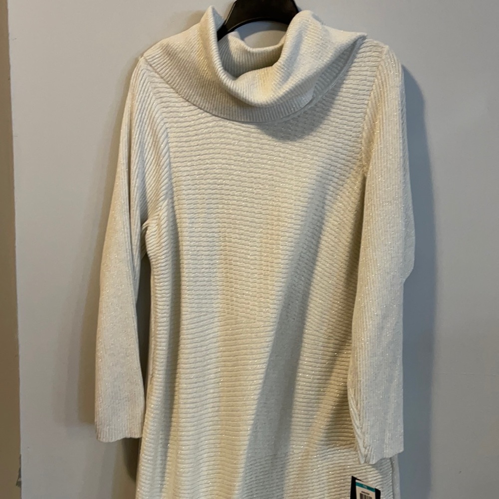 Alfani Long Tunic Style Sweater Cowl Neckline New